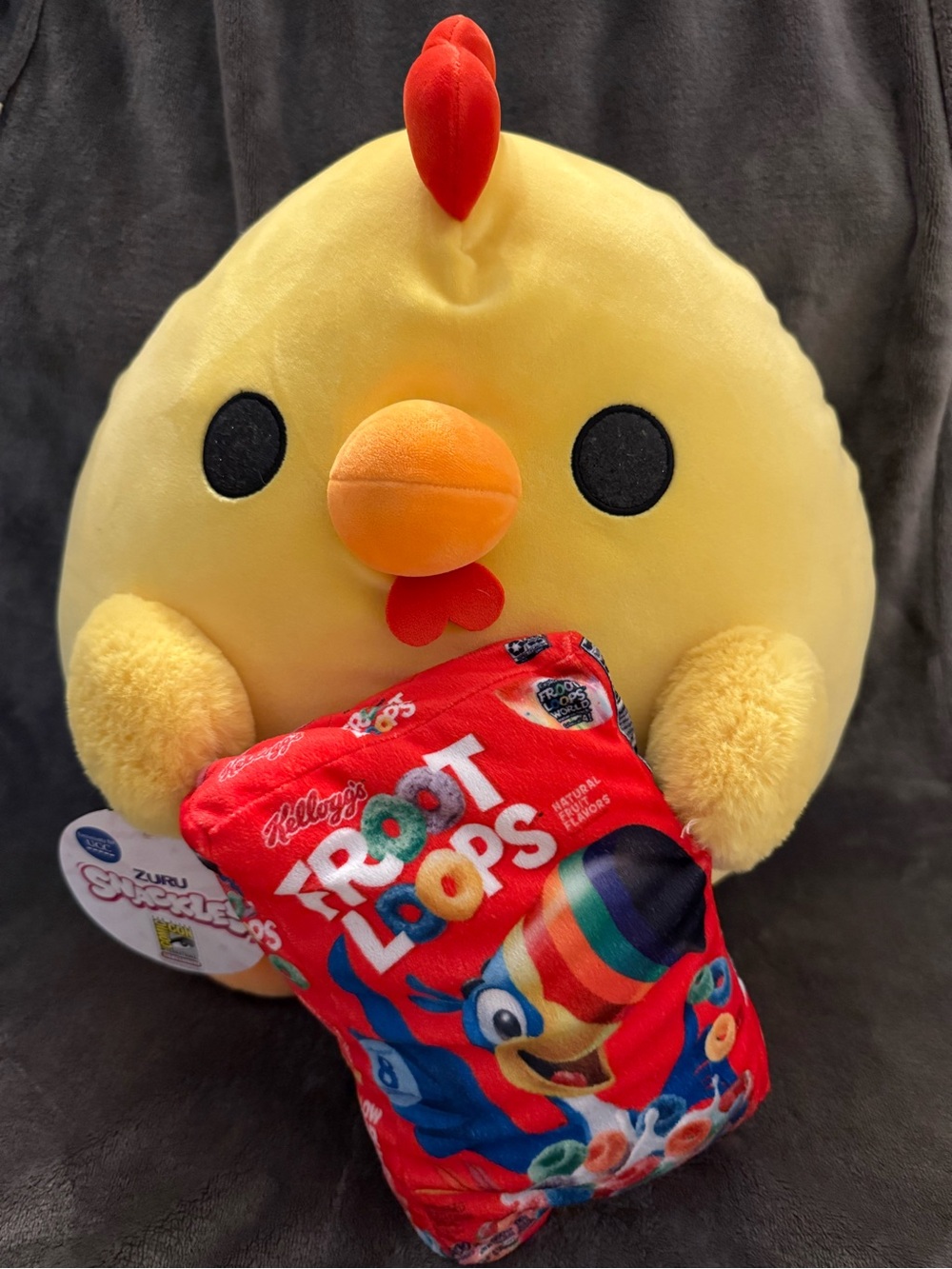 Comic Con exclusive Dani the Chicken Snackle Froot Loops Squishmallow